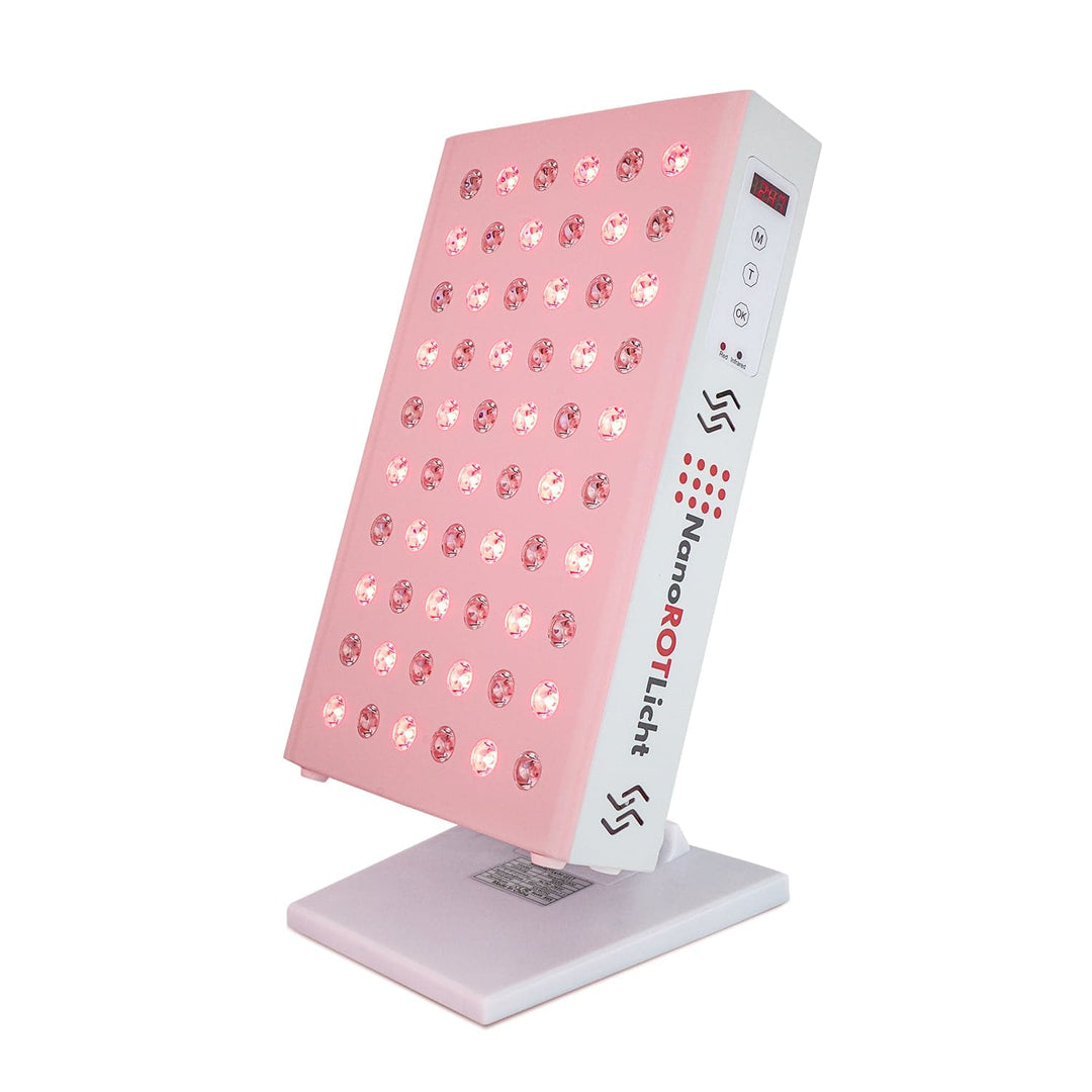 NanoPRO300 Fronansicht, leuchtender Zustand von NanoROTLicht